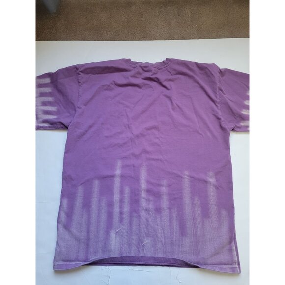 Teddy Fresh Acid Trip brushed bleach dye T-shirt in purple with a trippy bear - Picture 7 of 7